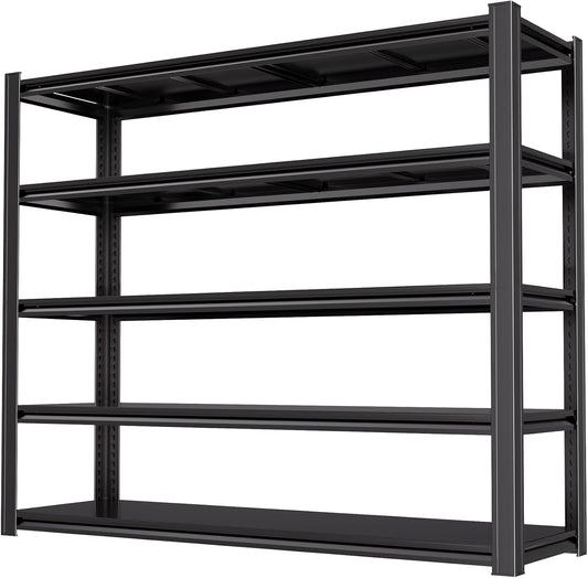 84“H Garage Shelving Heavy Duty Storage Shelves 3500 LBS Adjustable Metal Shelving Uints and Storage for Garage,Warehouse,School,Commercial,Business, 62 "W x 24 "D x 84 "H