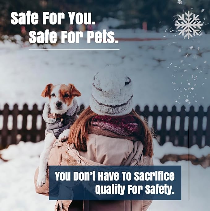 40 lb Pail - Calcium Chloride Pellets for Ice Melt - Fast-Acting & Safe on Surfaces - Ideal for Driveways, Sidewalks, and Entryways