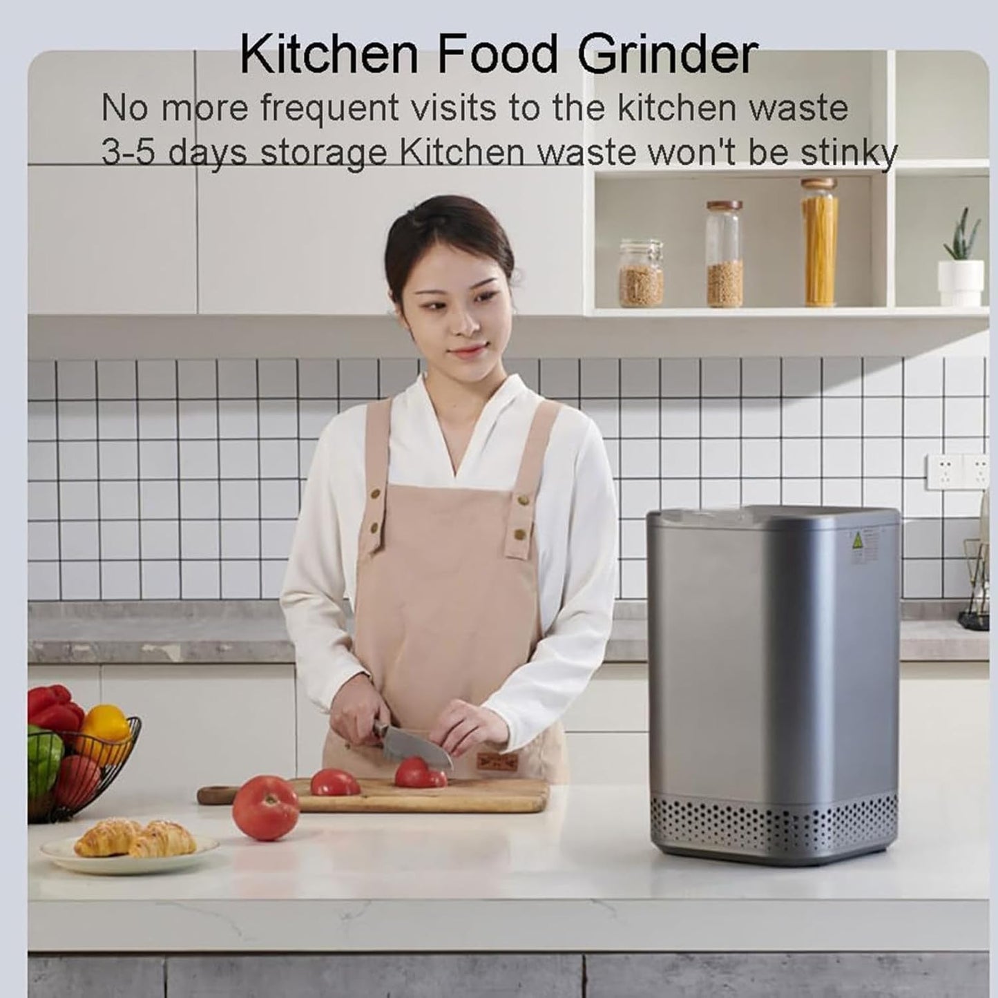 Smart Kitchen Electric Composter,2.5L Auto Food Cycler with Single Button,Home and Kitchen Composting Bin,Compost Machine,for Countertop,Counter,220V