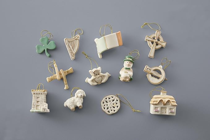 Lenox 819668 Luck of the Irish 12-Piece Ornament Set, St. Patricks Day