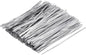 MECCANIXITY Foil Twist Ties 6" 15cm Metallic Plastic Closure Tie for Tying Bread, Candy, Cookies, Gift Bags Arts Crafts Ties Silver Tone Pack of 750