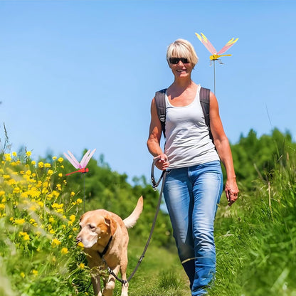 Jongdari 8pcs Dragonfly Hat Clip Realistic Fake Dragonflies Clip-On Garden Outdoor Decor Stakes Plastic Dragon Fly Clips Plant Decorations for Pot