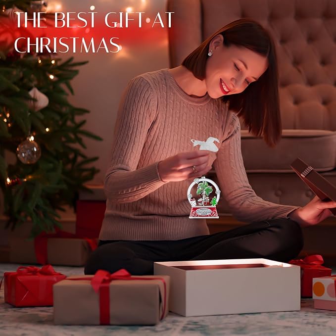 Laraine Christmas Tree Ornaments – 2025 Decorative Rotation Hanging Pendant of Car Charm Holiday Keepsake Gift Home Decor (Palm (2025))