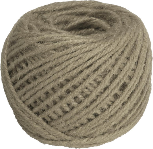 uxcell 164 Feet Natural Jute Twine String,3mm Thin Garden Twine Rope Colored Plant String Cord for DIY Art Crafts Gift Wrapping Decoration Packing Gardening Plant Hanger,Beige