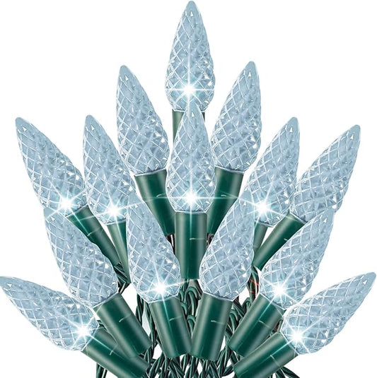 TW SHINE C6 Christmas String Lights, 200 LED 66 FT Christmas Lights Outdoor with 8 Modes Timer, Waterproof Connectable for Indoor Yard Xmas Tree House Christmas Decorations (White)