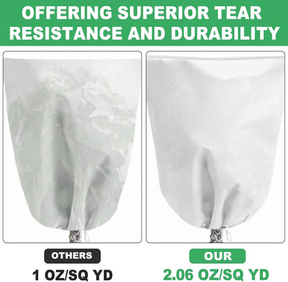 3 Pack Winter Plant Covers Freeze Protection with Drawstring, 23.6" x 31.4" Rose Cones for Winter Protection, Frost Cloths for Outdoor Plants Shrubs Trees Jacket Covers for Winter