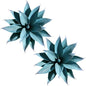 Artificial Agave Faux Agave 14.2In Fake Greenery Outdoor Artificial Plant Fake Plant for Indoor Home Decoration Plastic Plant Outdoor Decoration Front Porch Decor Simulation Plants Blue，2Pack