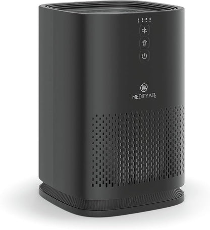 Medify MA-14 Air Purifier with True HEPA H13 Filter | 470 ft² per Hour for Smoke, Odors, Pollen, Pets | Removal to 0.1 Microns | Black, 1-Pack