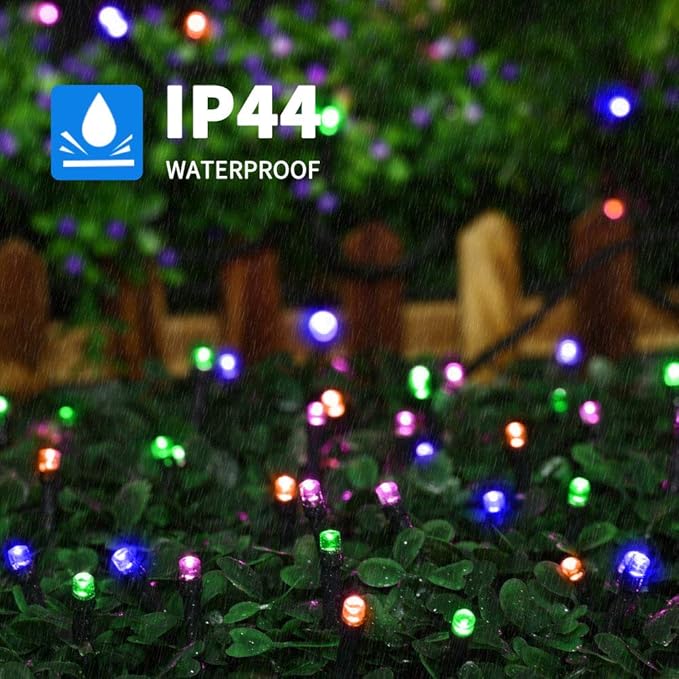 XTF2015 105ft 300 LED Christmas String Lights, End-to-End Plug 8 Modes - UL Certified - Outdoor Indoor Fairy Lights for Tree, Patio, Garden, Party, Wedding, Holiday (Multicolor)
