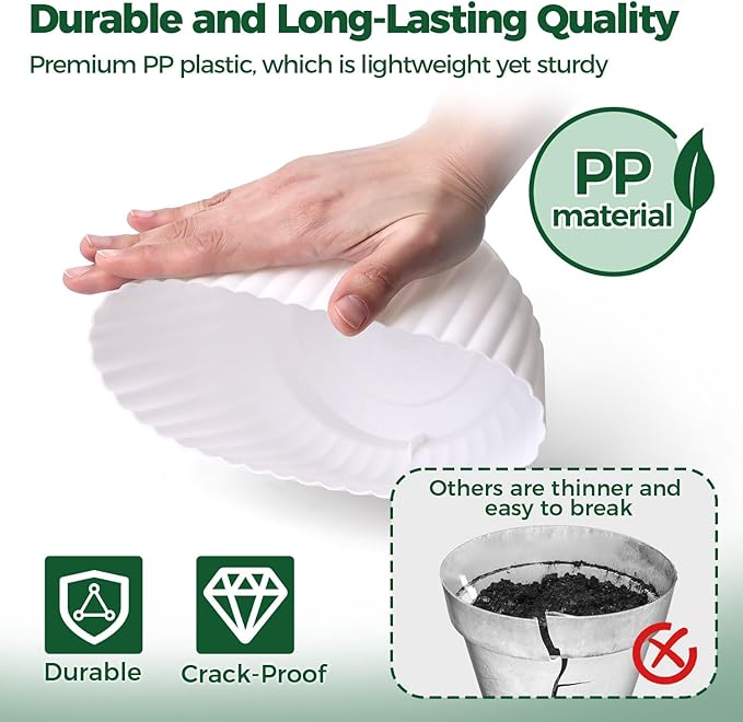 T4U 4.5 Inch Plant Pots Self Watering, 6 Pack African Violet Pots, Small Plant Pots for Plants, Small Indoor Plant Pot, Self Watering Planter for African Violet, Succulents (6 Pack 4.5" Pots, White)