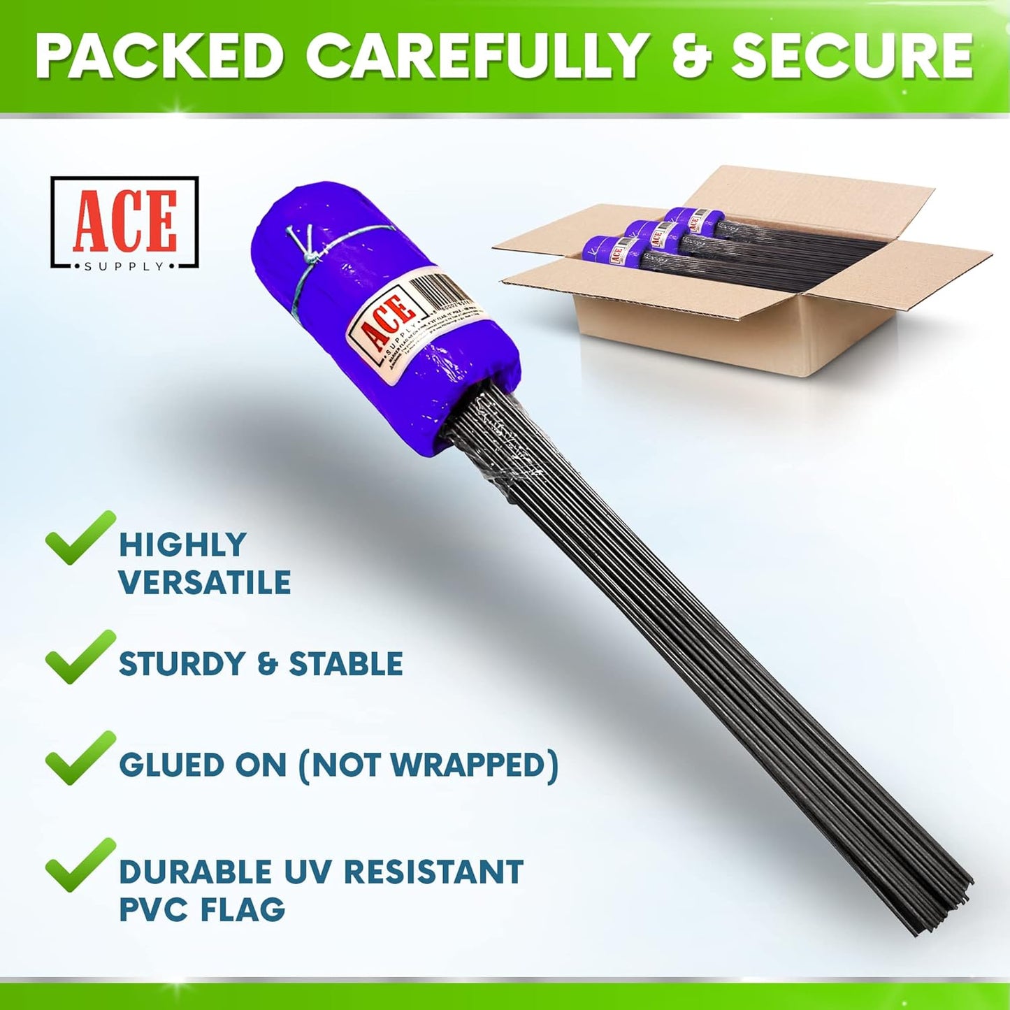 Purple Marking Flags 1000 Pack - 4x5x15 Inch Purple Flags for Outside - Markers For Lawn, Irrigation, Landscaping, Survey & Sprinkler Head Marking