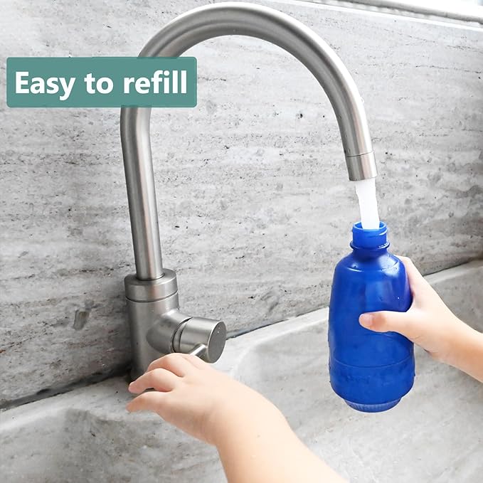 Watering Can for Seedlings, Small Watering Can for House Plant Garden Flower 15oz/0.45l (Blue)