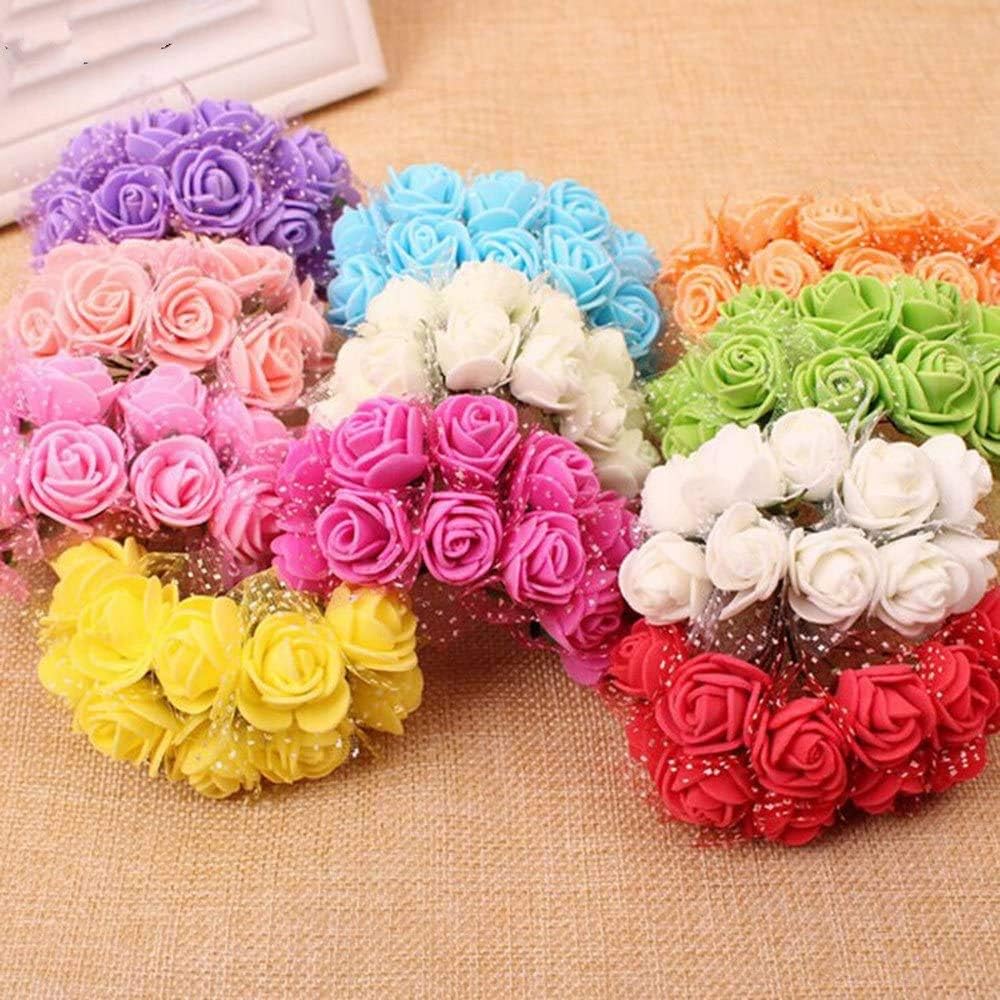 144pcs Mini Fake Rose Flower Heads Artificial Roses Flowers Real Looking Artificial Foam Roses Decoration DIY for Wedding Bouquets Centerpieces,Arrangements Party Home Decorations (Blush Pink)