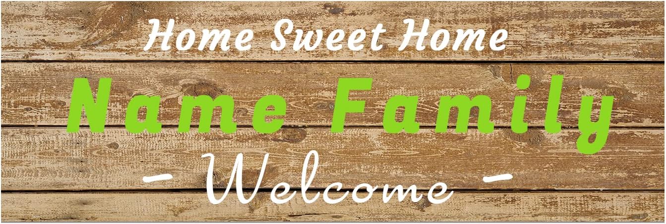 Custom Text Canvas Wall Art Print Personalized Quotes Wall Decor Customized Wooden Background Signs Plaques Rustic Home Decorations (6x18inch)