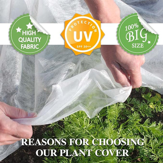 Plant Covers Freeze Protection, 7FT x 100FT 0.9oz Reusable Floating Row Cover Plant Blankets Frost Cloth for Clod Winter Frost Sun Pest Protection