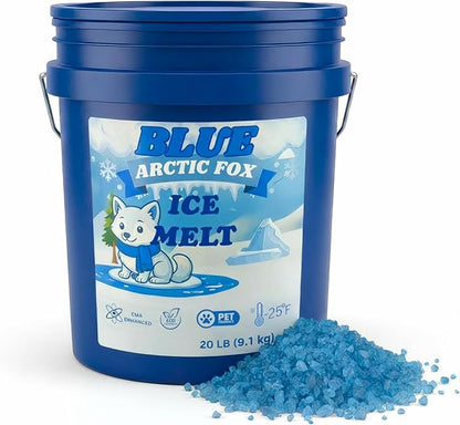 Blue Artic Fox CMA Ice Melt 20 lb Pet Safe De-Icer Works in Extreme Winter Conditions Safe for Driveways, Sidewalks & Steps