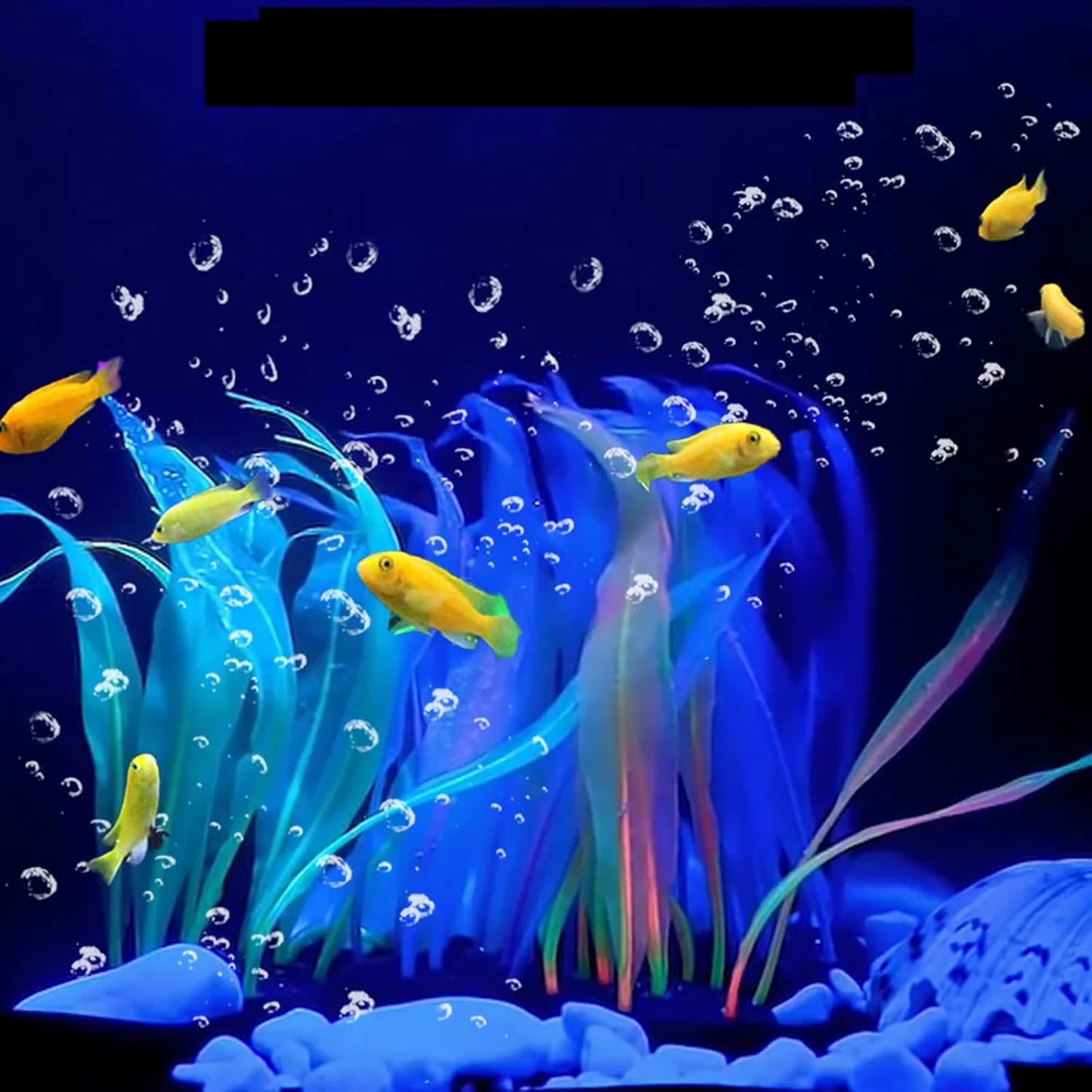 Artificial Aquarium Plants Decoration Set,6pcs Floating Glowing Plants Water Grass for Fish Tank,Pink Blue Green Orange Red Plant 7Inch/9.8Inch/17Inch（Color Size Random）