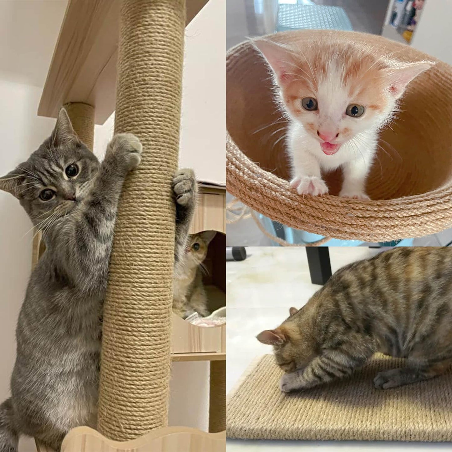 4mm Jute Twine, 164 Feet Braided Jute Rope, Heavy Duty and Thick Twine Rope for DIY Artwork, Bundling, Home Decor, Gardening Applications (4MM 164FT)