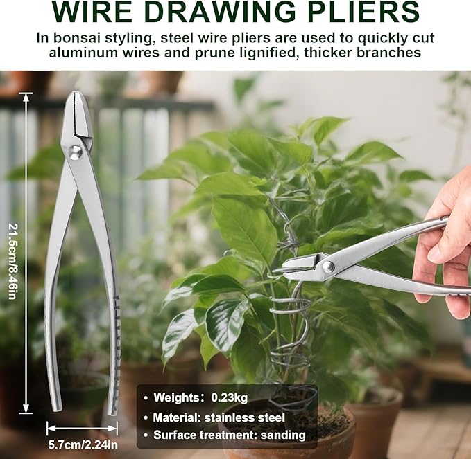 6 PCS Bonsai Pruning Tool Set, 6 Different Roles of Scissors to Meet All the Needs of the Usage Process, for Plant Pruning and Shaping, Free Your Hands and Easy to Finish the Work