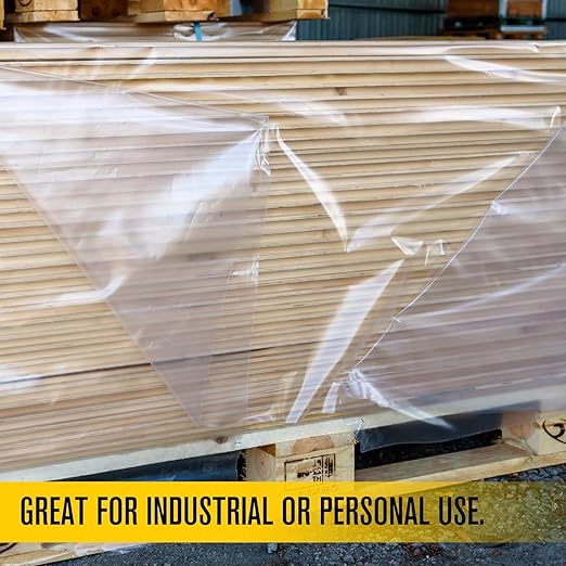 Aluf Plastics Plastic Sheeting - 10' x 100', 6 MIL Heavy Duty Gauge - Clear Vapor and Moisture Barrier Sheet Tarp/Drop Cloth for Painting, Furniture Covers, Carpet Cover, Floor, Paint, Painters