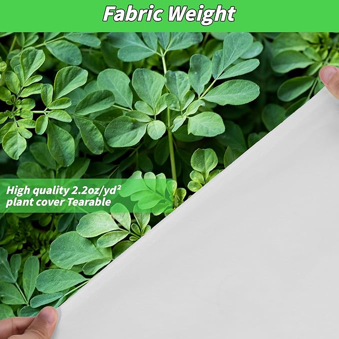 4PCS Large Plant Covers Freeze Protection 2.2oz Reusable Winter Frost Cloth Plant Protection Jacket Cover Bags Frost Blankets, for Shrub Trees Outdoor Plants Fruit Tree Potted, 75"W x 90"H