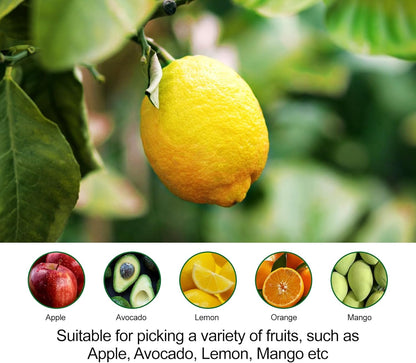 Fruit Picker Pole with Basket - 10.7FT(130Inch) Adjustable Fruit Picker with Basket, Orange Picker, Fruit Picking Pole for Orange Apple Avocados Lemon, Black