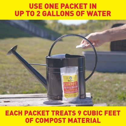 GREEN PIG Compost Accelerator Converts Yard Waste to Fertile Humus in 30 Days and Helps Control Odors Associated with Compost Piles, 1 Bag (12 Dissolvable Packets)