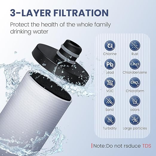 Vortopt Q7 Under Sink Water Filter System,Reduces Chlorine,Lead,Bad Taste & Odor,Under Counter Water Filter Direct Connect to Kitchen Faucets,NSF/ANSI 372/42 Certified,2 Year.