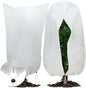 2 Packs Large Plant Covers Freeze Protection 47"W x 71"H Frost Protection Blankets with Zipper Drawstring Freeze Protections Plant Covers for Outdoor Shrubs Palm Citrus Trees Potted Plants in Winter