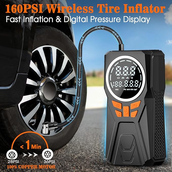 Car Emergency Kit with Jumper Starter and Air Compressor, Roadside Emergency Tool Kit for Truck Venicle Auto, Men Women Winter Travel Road Side Safety Essential Survival Bag with First Aid Kit