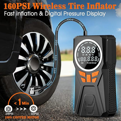 Car Emergency Kit with Jumper Starter and Air Compressor, Roadside Emergency Tool Kit for Truck Venicle Auto, Men Women Winter Travel Road Side Safety Essential Survival Bag with First Aid Kit