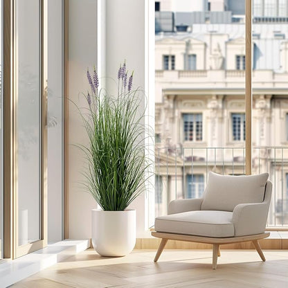 Artificial Plant 5ft(2pack) Tall Artificial Lavender Faux Plants Indoor Home Decorative