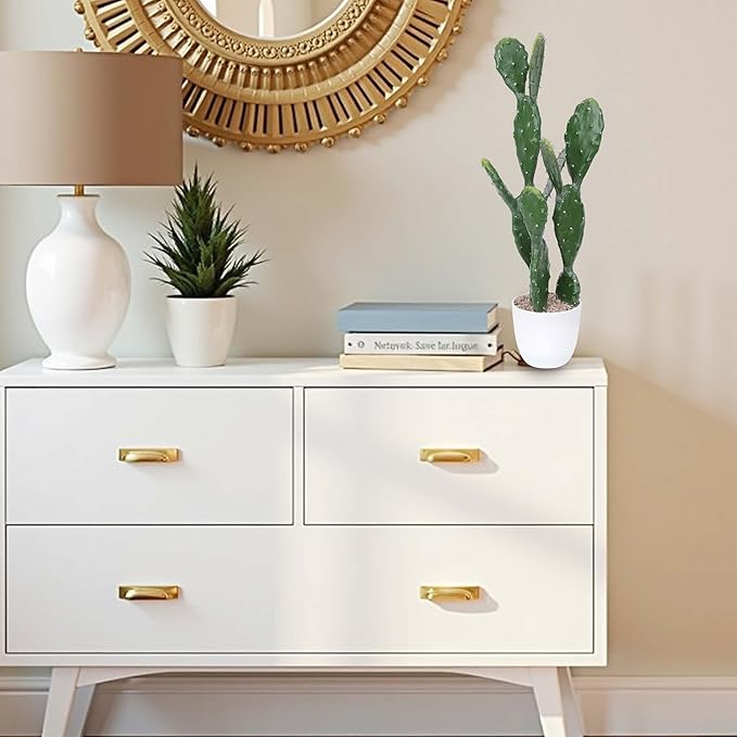 22Inch Artificial Cactus Faux Cacti Fake Cactus Saguaro Potted Plants for Indoor Outdoor Home Offices Store Decoration