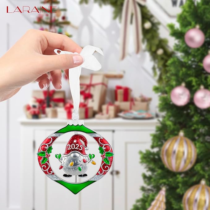 Laraine Christmas Tree Ornaments – 2025 Decorative Rotation Hanging Pendant of Car Charm Holiday Keepsake Gift Home Decor (Gnome (2025))