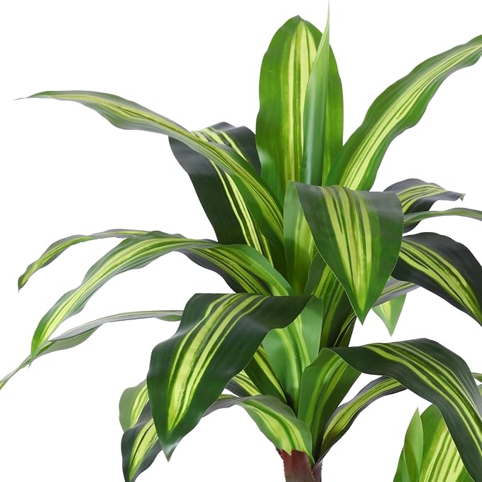 Artificial Plants, 5 Ft Dracaena Tree Faux Plants Indoor Outdoor Decor Fake Tree with Woven Seagrass Basket Plants for Home Decor Office Living Room Porch Patio Housewarming
