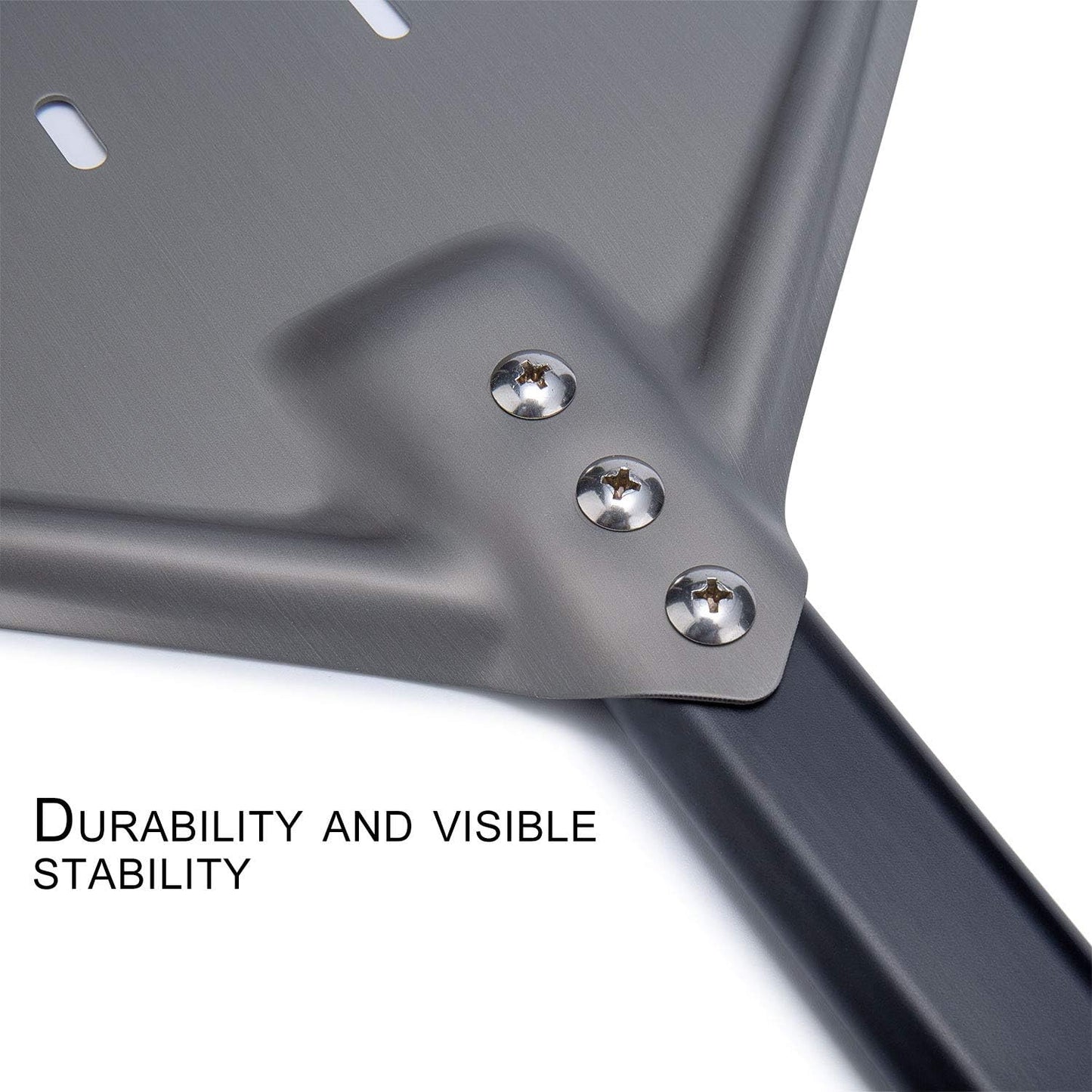 G.a HOMEFAVOR Perforated Pizza Peel, 12 x 15 Inch Rectangular Pizza Turning Peel, Professional Anodized Aluminum Turning Pizza Paddle, 26 inch overall