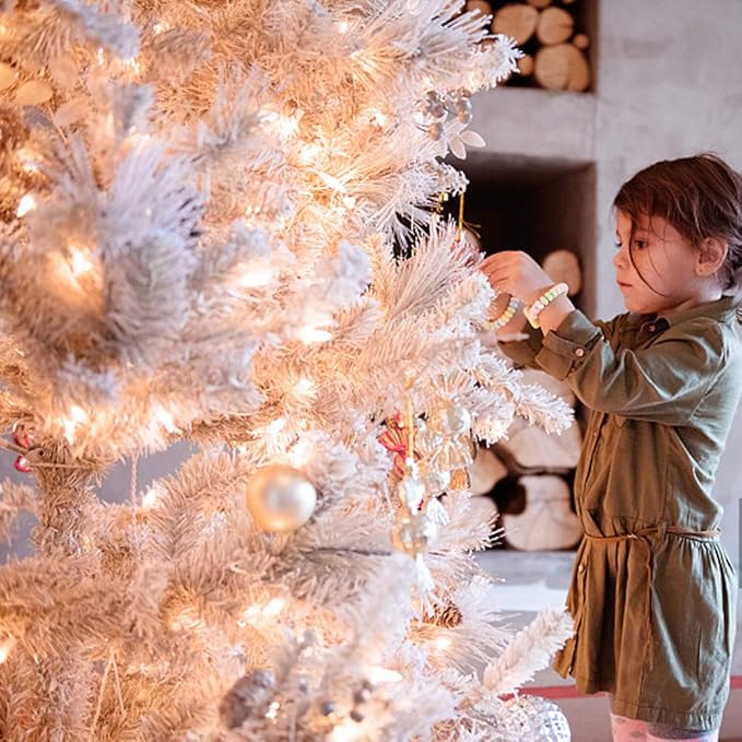 LED Mini Lights with Timer Christmas Lights 18ft 50 LED 8 Modes Battery Operated String Lights White Wire for Indoor Outdoor Wreath Wedding Party Garden Home Decor, Waterproof, Warm White