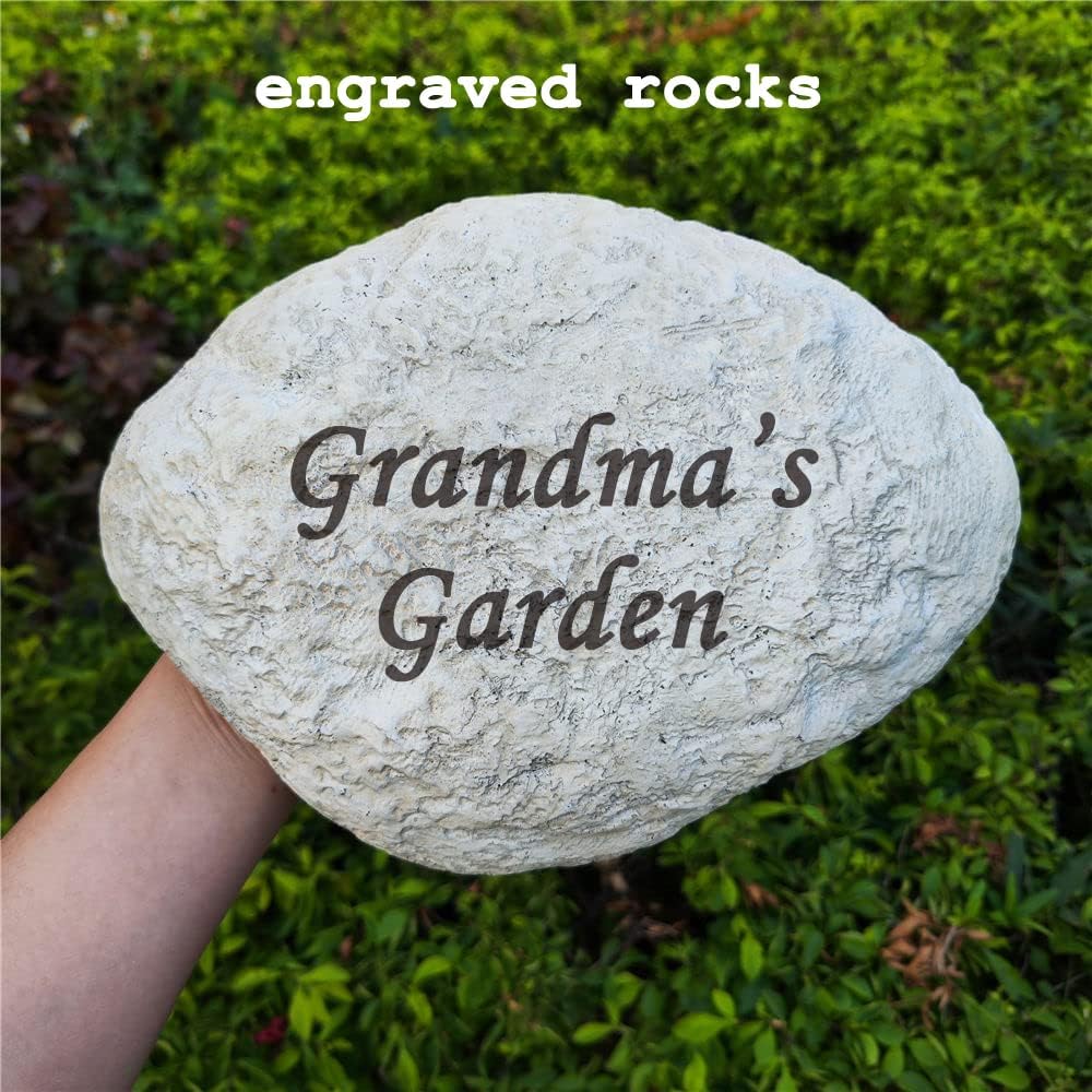 Personalized Decorative Garden Stones Engraved with Any Message, Indoor or Outdoor Welcome Stones Memorial Stones Cemetery Decorations for Housewarming,Memorial Gifts Special Day Gifts,11"X8"