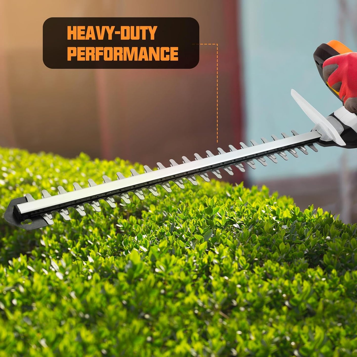 LIGO 20V Cordless Hedge Trimmer | 21" Laser-Cut Blade for Thick Branches | 2.0Ah PowerShare Battery | 4.5 lbs Ultra-Light with Low Vibration | Fast Charger Included