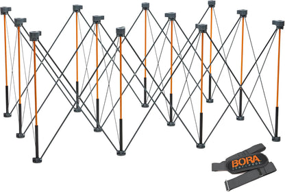 BORA Centipede CT12 36 inch Tall Portable Folding Workstand with Carry Strap, Collapsible Workbench, Construction Table, Support, Sawhorse, 4Ft X 6Ft, 36 inch Work Height, 4500lb Weight Capacity