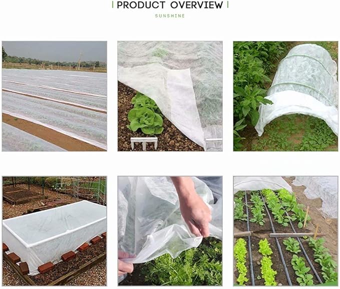 Agfabric Plant Covers Freeze Protection Frost Blankets for Plants 6'x30' 0.9oz Row Covers Outdoor Plant Covers for Winter Freeze Cloths for Plants Winter Frost Pests Protection,White
