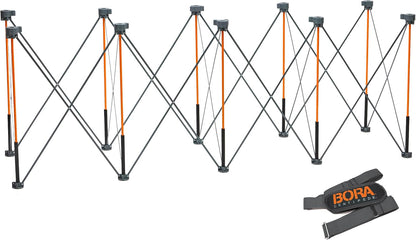 BORA Centipede CT10 36 inch Tall Portable Folding Workbench with Carry Strap, Collapsible Workstand, Construction Table, Support, Sawhorse, 2Ft X 8Ft, 36 inch Work Height, 2,500lb Weight Capacity