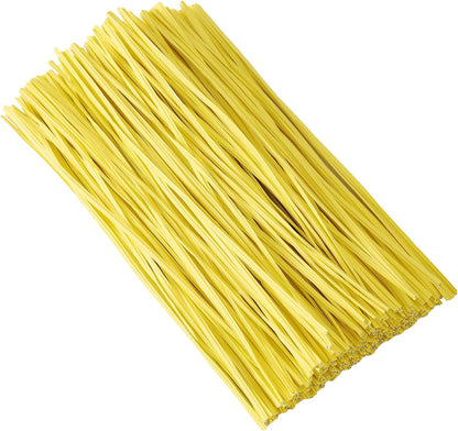 300 Pcs 6 inch Yellow Plastic Twist Ties, Cable Ties, for Bags, Gardening Tools