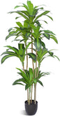 Artificial Plants 5.3Ft Dracaena Fragrans Faux Trees with 7 Heads Fake Tree for Home Decor Indoor or Outdoor Office Decoration Housewarming Gift