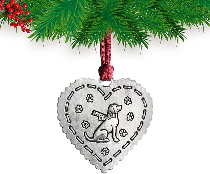 Christmas Ornaments 2025,Xmas Keepsake Pendant, Christmas Tree Ornament Handcrafted Metal DIY Hanging Craft Collectibles for Xmas Trees Home Party Party Gifts (Dog)