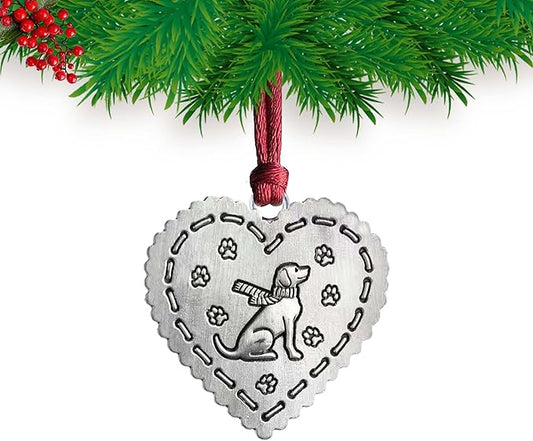 Christmas Ornaments 2025,Xmas Keepsake Pendant, Christmas Tree Ornament Handcrafted Metal DIY Hanging Craft Collectibles for Xmas Trees Home Party Party Gifts (Dog)