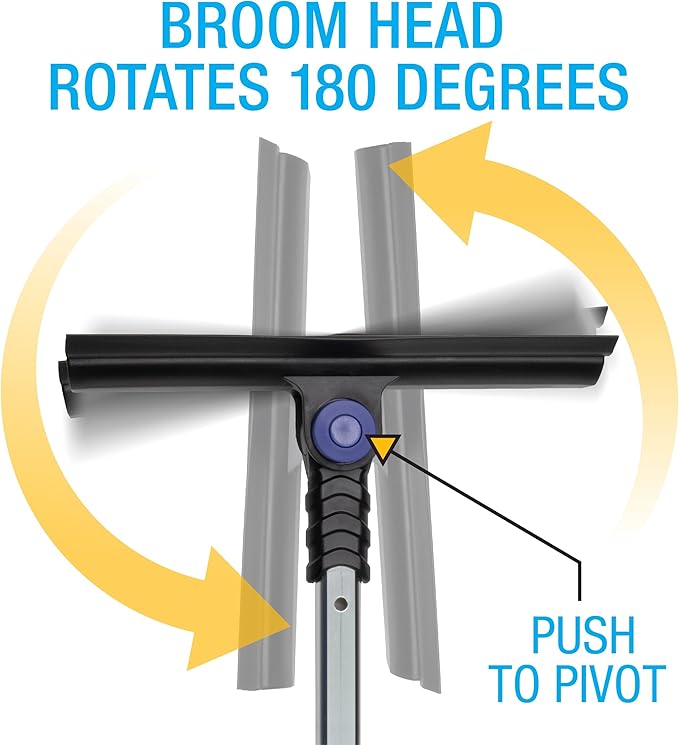 Subzero 80052 52" Extension Quick-Release Handle Ice Scraper and Pivoting Snow Broom (Colors May Vary) (Pack of 2)