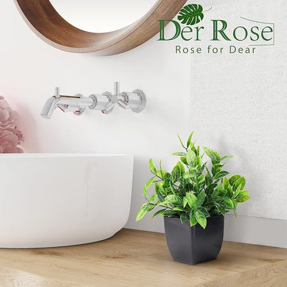 Der Rose 6 Pack Fake Plants Mini Artificial Plants for Home Office Farmhouse Bathroom Shelf Decor Indoor