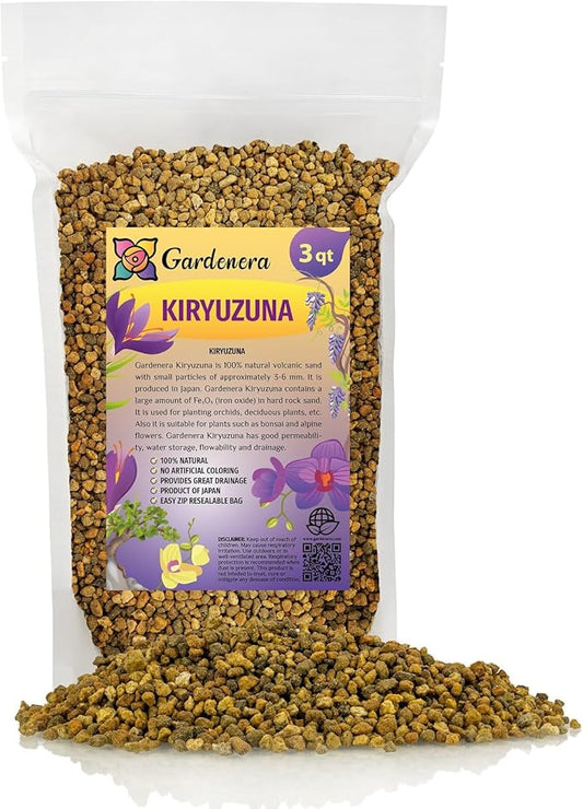 GARDENERA Premium Kiryuzuna - Essential Bonsai Care Solution for Soil Health and Structure - 3 Quarts