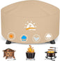 Fire Pit Cover Round 36 Inch - Outdoor Firepit Cover Waterproof & Heavy Duty, 600D Patio Fire Table Cover Gas Fire Pit Accessories Fade & Weather Resistant - 36 x 36 x 20 Inch